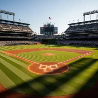 Photo booth background: classic baseball diamond