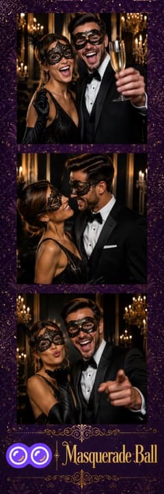 Masquerade ball strip overlay sample